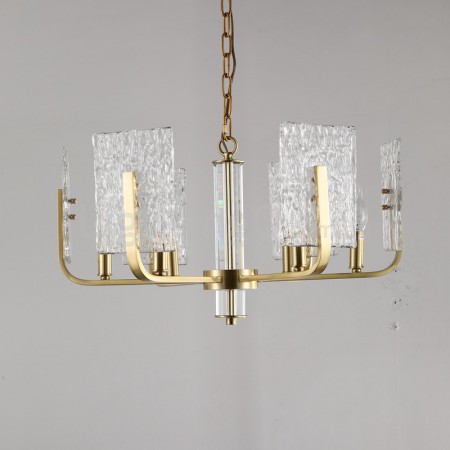 Fine Brass 6 Light Chandelier