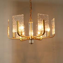 Fine Brass 6 Light Chandelier