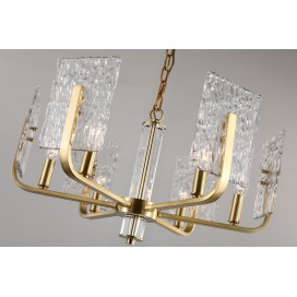 Fine Brass 6 Light Chandelier