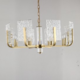 Fine Brass 8 Light Chandelier