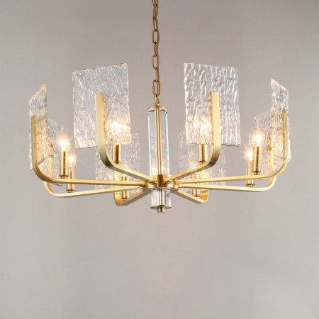 Fine Brass 8 Light Chandelier