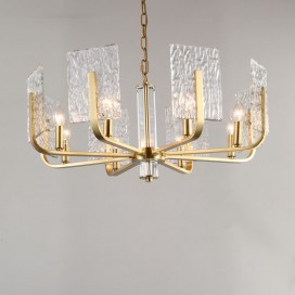 Fine Brass 8 Light Chandelier