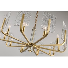 Fine Brass 10 Light Chandelier