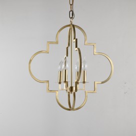 Fine Brass 4 Light Chandelier