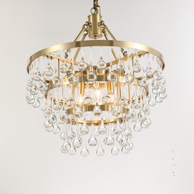 Fine Brass 6 Light Chandelier