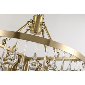 Fine Brass 6 Light Chandelier