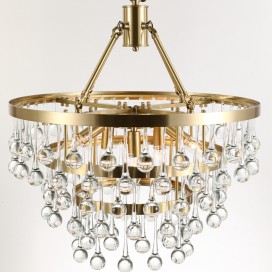 Fine Brass 6 Light Chandelier