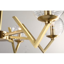 Fine Brass 6 Light Chandelier