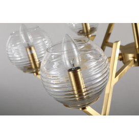 Fine Brass 6 Light Chandelier