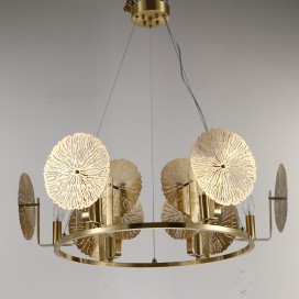 Fine Brass 6 Light Chandelier