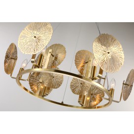 Fine Brass 6 Light Chandelier