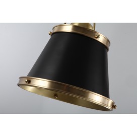 Black Fine Brass 3 Light Chandelier