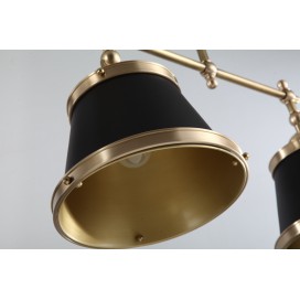 Black Fine Brass 3 Light Chandelier