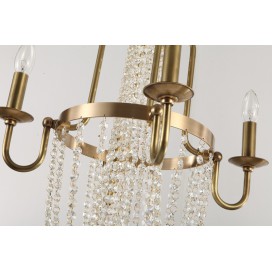 Fine Brass 4 Light Crystal Chandelier