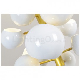 White 10 Light Modern/ Contemporary Chandelier