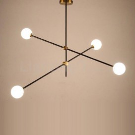 Modern/ Contemporary 4 Light Two Tiers Chandelier