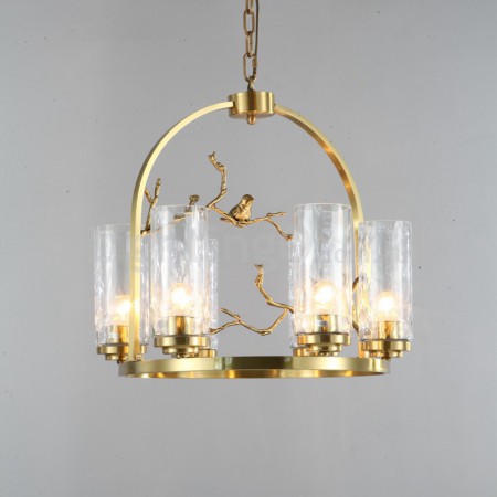 Fine Brass 6 Light Chandelier