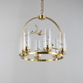 Fine Brass 6 Light Chandelier