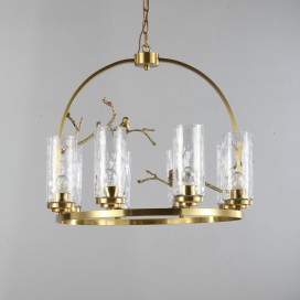 Fine Brass 8 Light Chandelier