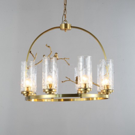 Fine Brass 8 Light Chandelier