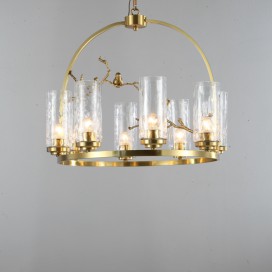 Fine Brass 8 Light Chandelier