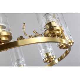 Fine Brass 8 Light Chandelier