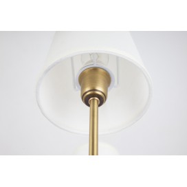 Fine Brass 6 Light Chandelier with Fabric Shades