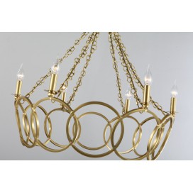 Fine Brass 6 Light Chandelier