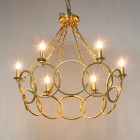 Fine Brass 6 Light Chandelier