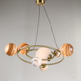 Fine Brass 7 Light Chandelier