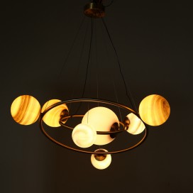 Fine Brass 7 Light Chandelier