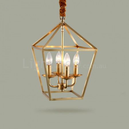 Fine Brass 4 Light Chandelier