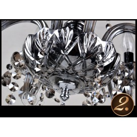 3 Light Retro Gray Candle Style Crystal Chandelier