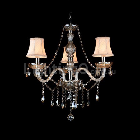 3 Light Cognac Colour Candle Style Crystal Chandelier