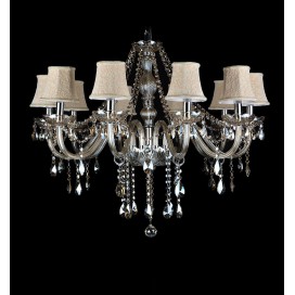 10 Light Cognac Colour Candle Style Crystal Chandelier