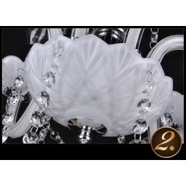 3 Light White Candle Style Crystal Chandelier