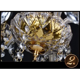 3 Light Gold Luxurious Candle Style Crystal Chandelier