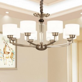 6 Light Modern/ Contemporary Chandelier with Glass Shade