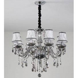 15 Light (10+5) 2 Tiers Modern Gray Candle Style Crystal Chandelier