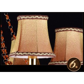 6 Light Amber Candle Style Crystal Chandelier