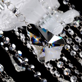 8 Light White Candle Style Crystal Chandelier