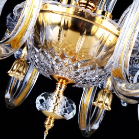 5 Light Gold Candle Style Crystal Chandelier