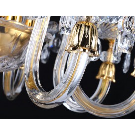 5 Light Gold Candle Style Crystal Chandelier