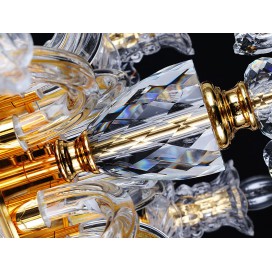 5 Light Gold Candle Style Crystal Chandelier