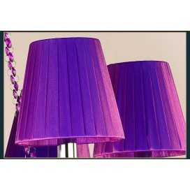 8 Light Purple Candle Style Crystal Chandelier