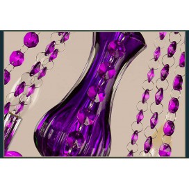 18 Light (12+6) 2 Tiers Purple Candle Style Crystal Chandelier