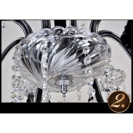 10 Light Black Retro Candle Style Crystal Chandelier