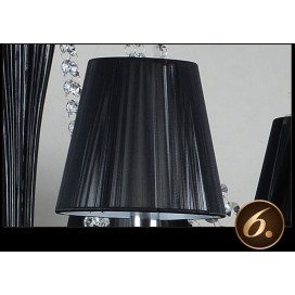 10 Light Black Retro Candle Style Crystal Chandelier