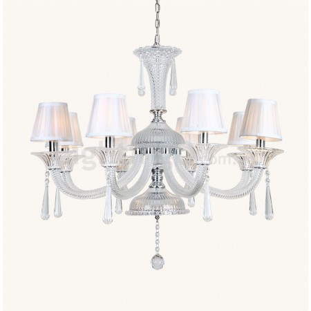 8 Light Clear Candle Style Crystal Chandelier