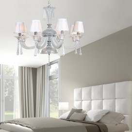 8 Light Clear Candle Style Crystal Chandelier